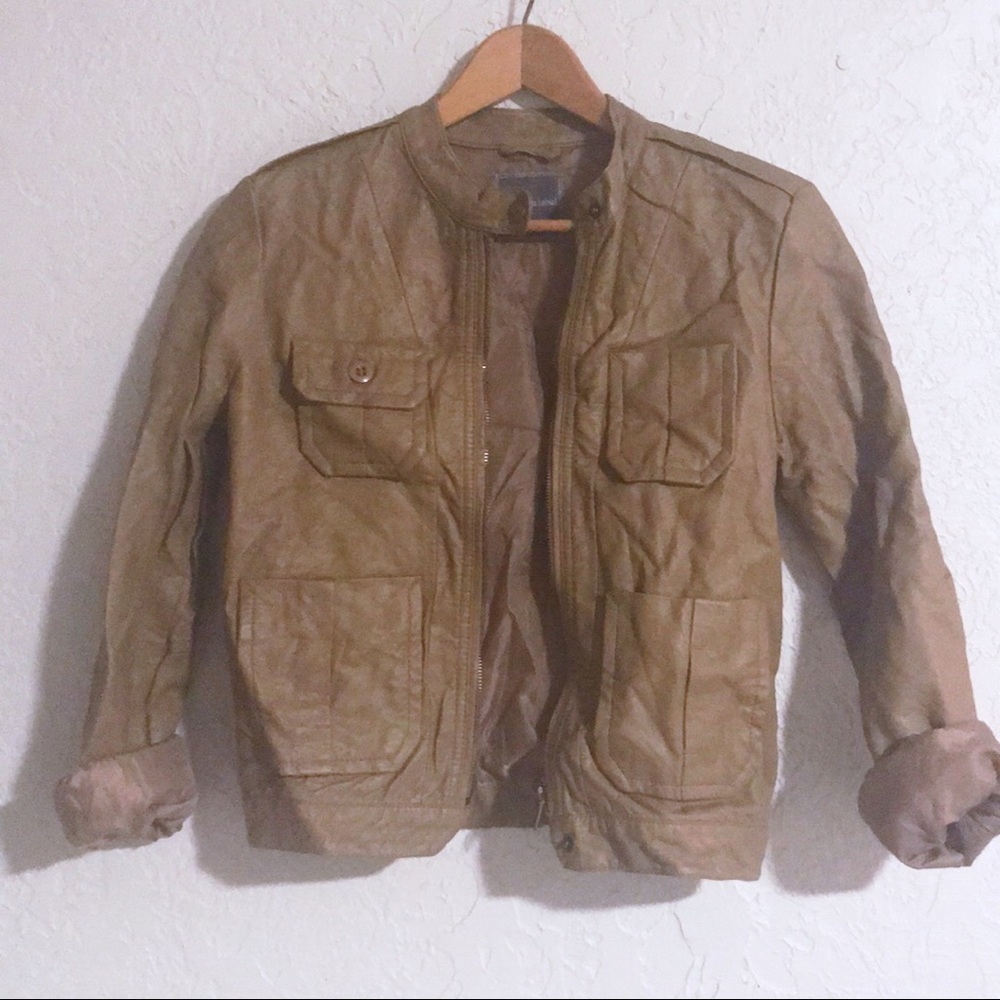Pleather Caramel Jacket!